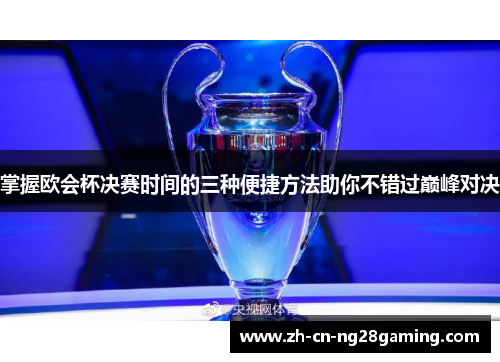 掌握欧会杯决赛时间的三种便捷方法助你不错过巅峰对决